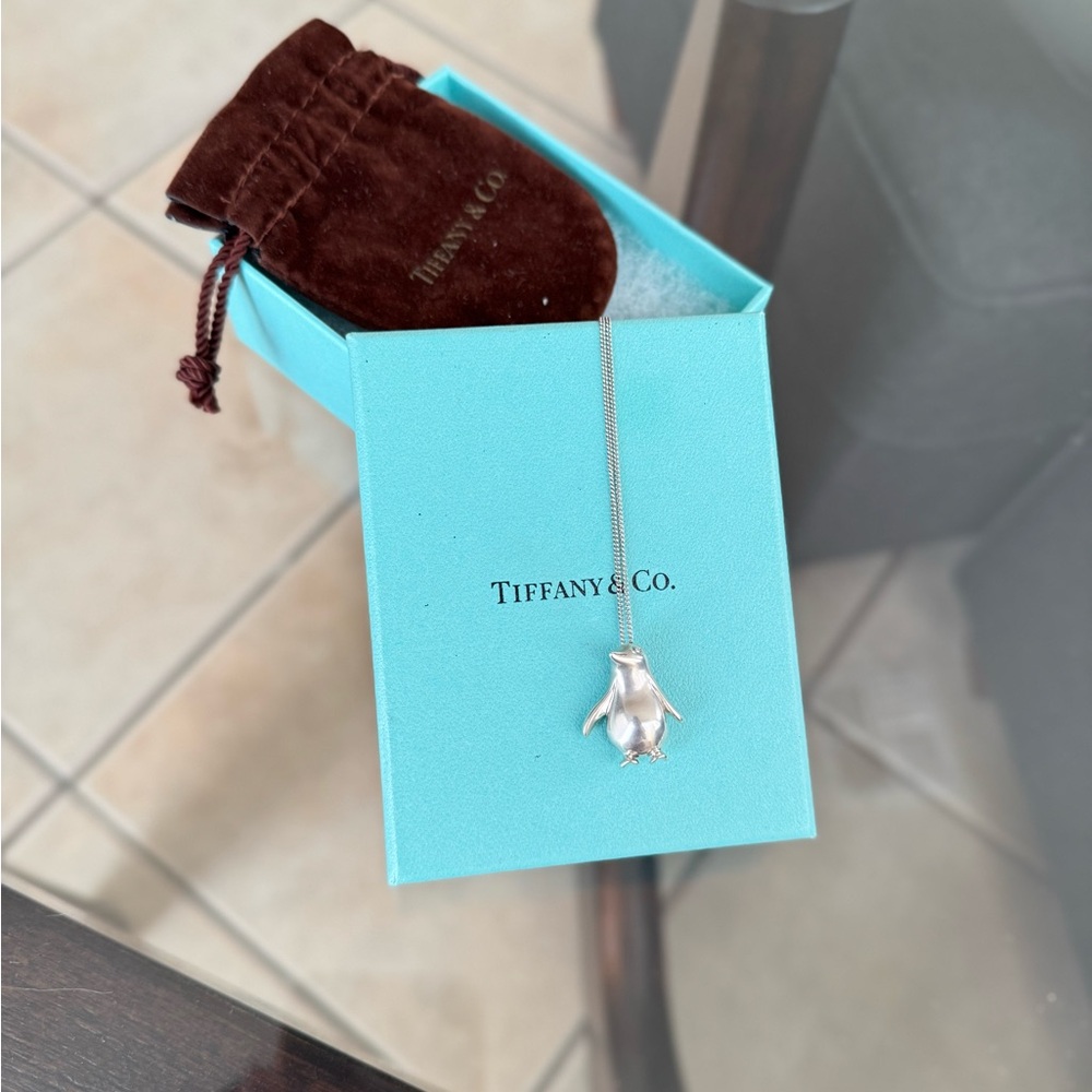 Tiffany & Co. Silver Penguin Pendant Necklace